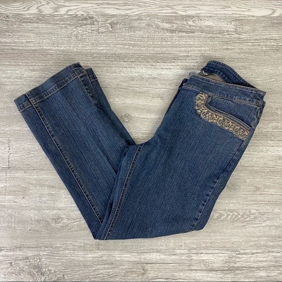 City DKNY Embroidered Jeans size 6 - Picture 1 of 10